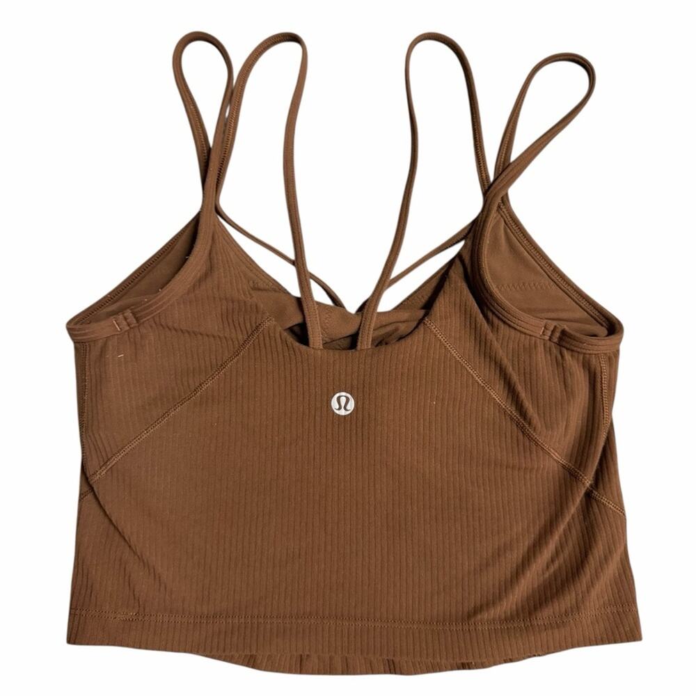 Lululemon Align Strappy Ribbed Tank Top Java Size 2 - Picture 3 of 6